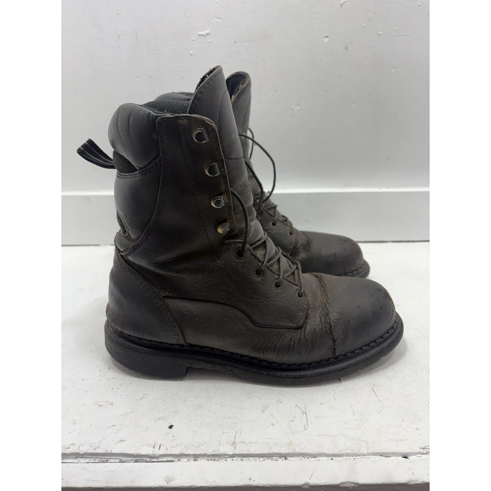 Red Wing Waterproof Steel Toe Work Boots Mens Size 8.5 Brown Vintage Logger